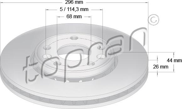 Topran 700 802 - Тормозной диск autospares.lv