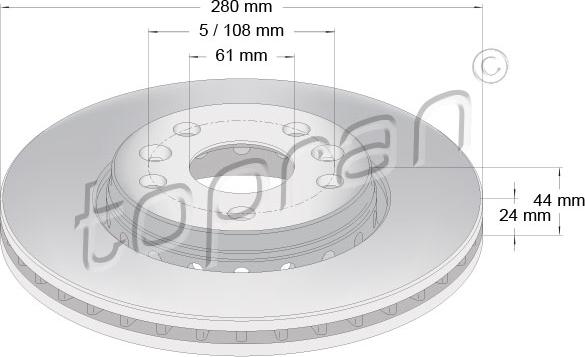 Topran 700 817 - Тормозной диск autospares.lv