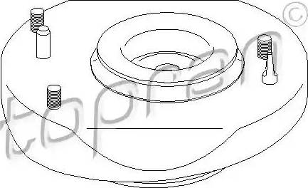 Topran 700 355 - Опора стойки амортизатора, подушка autospares.lv