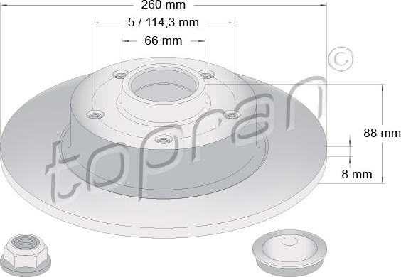 Topran 701 161 - Тормозной диск autospares.lv