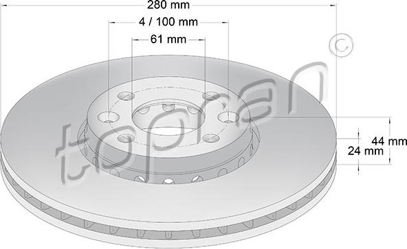 Topran 701 101 - Тормозной диск autospares.lv