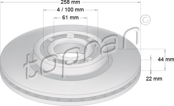 Topran 701 203 - Тормозной диск autospares.lv