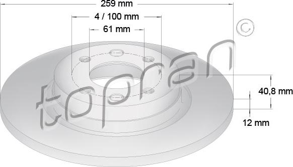 Topran 701 771 - Тормозной диск autospares.lv