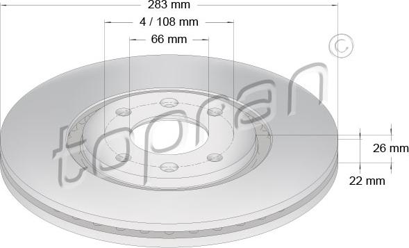 Topran 720 245 - Тормозной диск autospares.lv