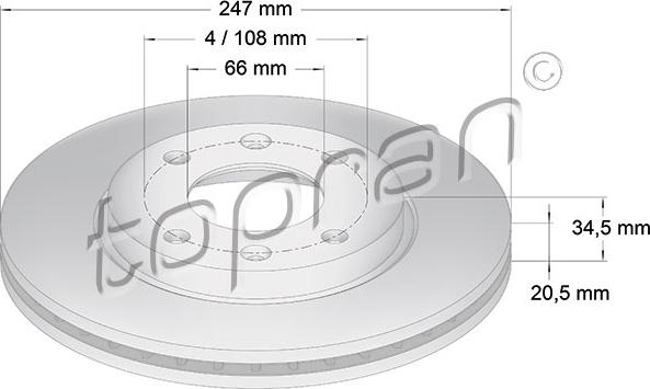 Topran 720 240 - Тормозной диск autospares.lv