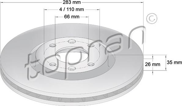 Topran 720 248 - Тормозной диск autospares.lv