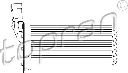 Topran 721 417 - Теплообменник, отопление салона autospares.lv