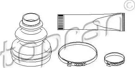 Topran 721 156 - Пыльник, приводной вал autospares.lv