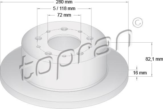 Topran 721 183 - Тормозной диск autospares.lv