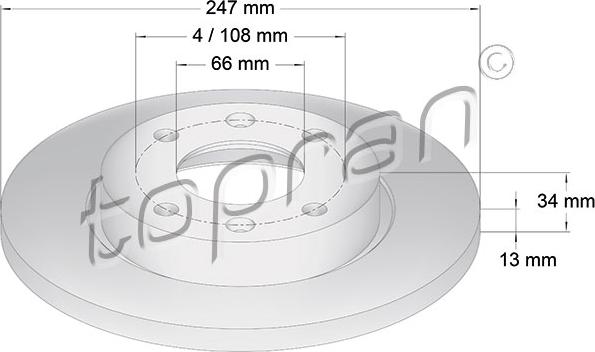 Topran 721 175 - Тормозной диск autospares.lv