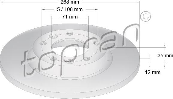 Topran 723 881 - Тормозной диск autospares.lv