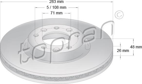 Topran 723 710 - Тормозной диск autospares.lv