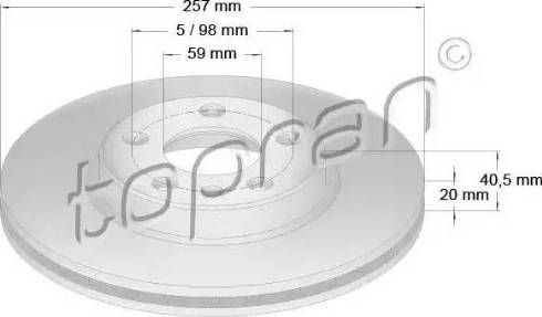 Topran 722 449 - Тормозной диск autospares.lv