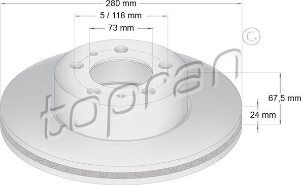 Topran 722 454 - Тормозной диск autospares.lv