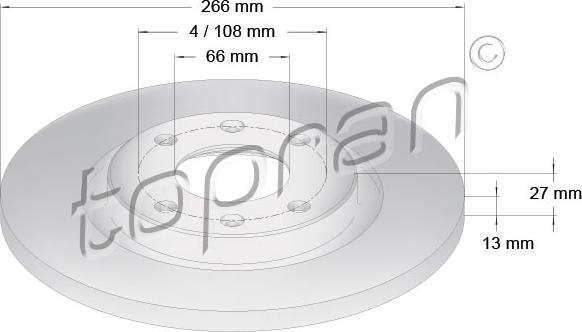 Topran 722 456 - Тормозной диск autospares.lv