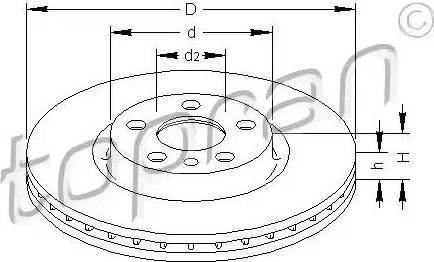 Topran 722 451 - Тормозной диск autospares.lv