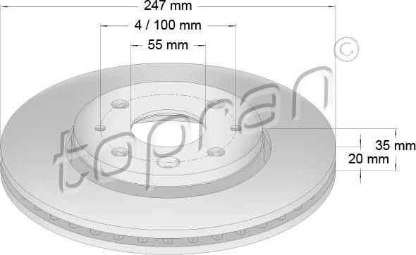 Topran 722 457 - Тормозной диск autospares.lv