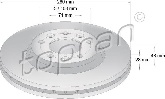 Topran 722 486 - Тормозной диск autospares.lv