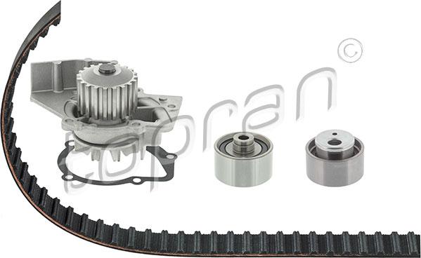 Topran 722 658 - Водяной насос + комплект зубчатого ремня ГРМ autospares.lv