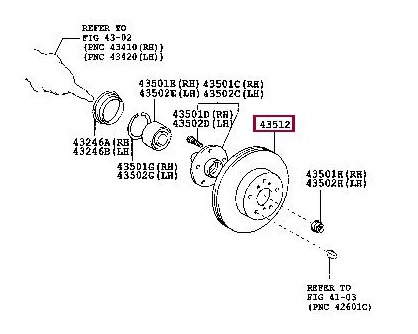 TOYOTA 43512 08040 - Тормозной диск autospares.lv