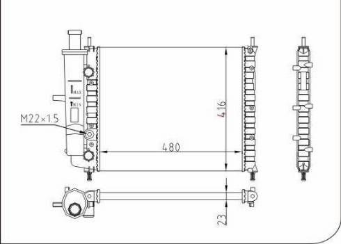 TQ 111887 - Радиатор, охлаждение двигателя autospares.lv