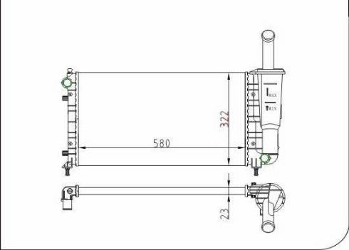 TQ 133691 - Радиатор, охлаждение двигателя autospares.lv