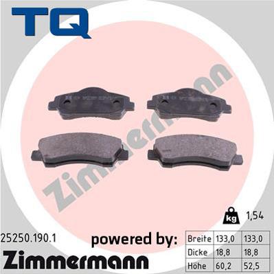 TQ 244945 - Тормозные колодки, дисковые, комплект autospares.lv