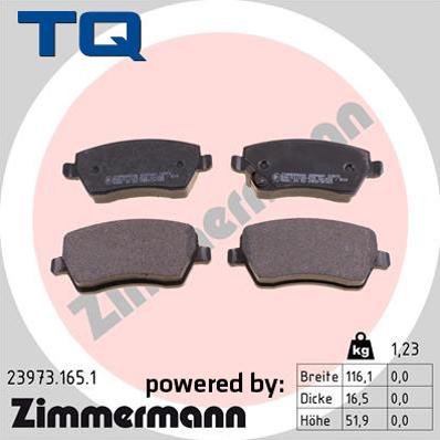 TQ 244958 - Тормозные колодки, дисковые, комплект autospares.lv