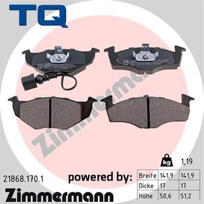 TQ TQ-BP0285 - Тормозные колодки, дисковые, комплект autospares.lv