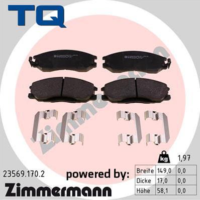 TQ 244915 - Тормозные колодки, дисковые, комплект autospares.lv