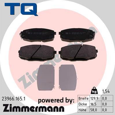 TQ 244916 - Тормозные колодки, дисковые, комплект autospares.lv