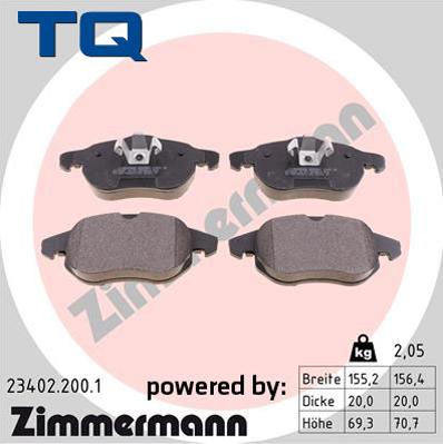 TQ 244939 - Тормозные колодки, дисковые, комплект autospares.lv