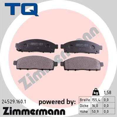 TQ 244937 - Тормозные колодки, дисковые, комплект autospares.lv