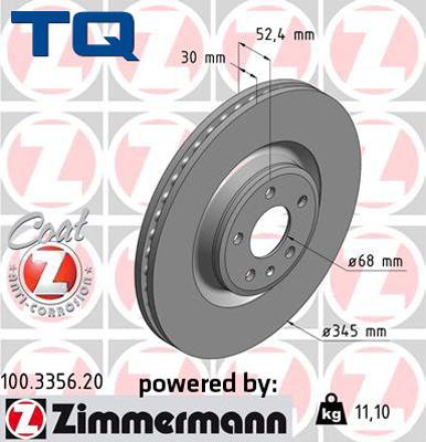 TQ TQ-BD0174 - Тормозной диск autospares.lv