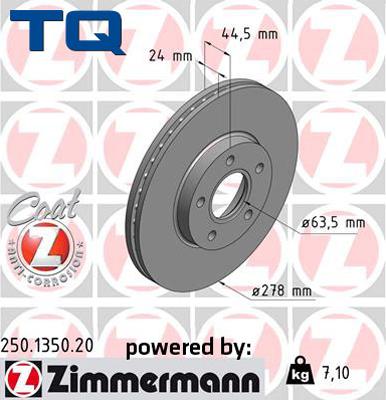 TQ TQ-BD0472 - Тормозной диск autospares.lv