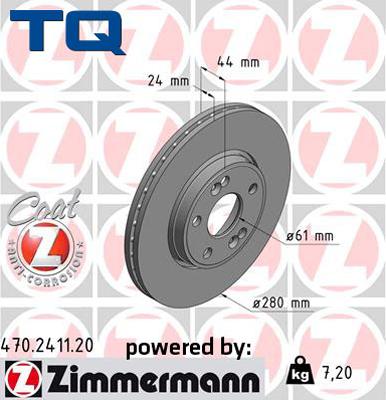 TQ TQ-BD0992 - Тормозной диск autospares.lv