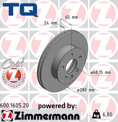 TQ 244555 - Тормозной диск autospares.lv