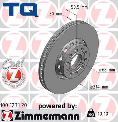 TQ 244566 - Тормозной диск autospares.lv