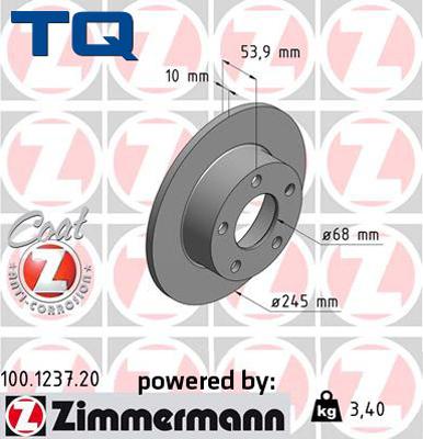 TQ 244567 - Тормозной диск autospares.lv