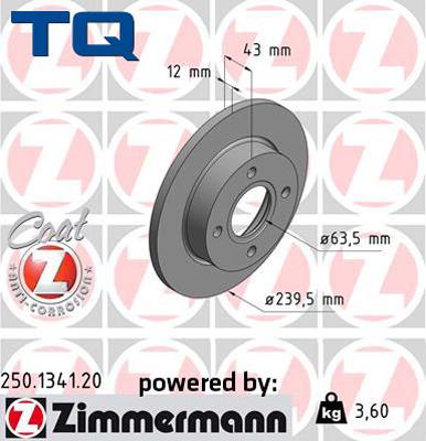 TQ 244515 - Тормозной диск autospares.lv