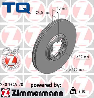 TQ 244516 - Тормозной диск autospares.lv