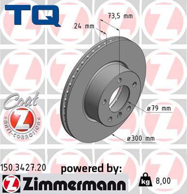 TQ TQ-BD0296 - Тормозной диск autospares.lv