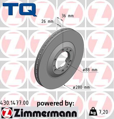 TQ TQ-BD0817 - Тормозной диск autospares.lv