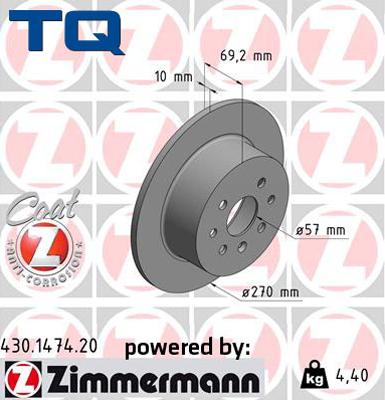 TQ TQ-BD0815 - Тормозной диск autospares.lv