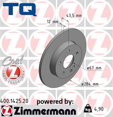 TQ 244526 - Тормозной диск autospares.lv