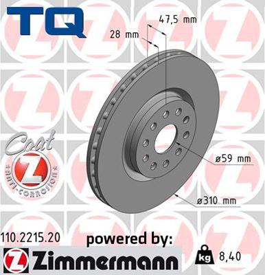 TQ 244574 - Тормозной диск autospares.lv