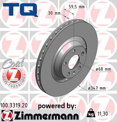 TQ TQ-BD0155 - Тормозной диск autospares.lv