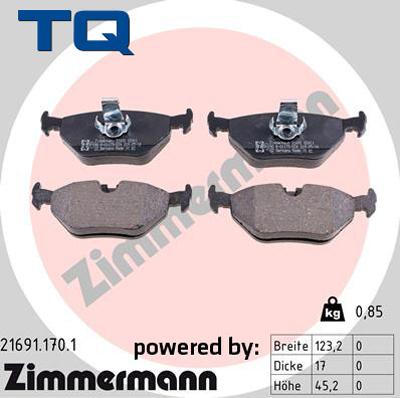 TQ 244695 - Тормозные колодки, дисковые, комплект autospares.lv