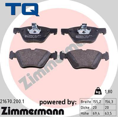 TQ 244692 - Тормозные колодки, дисковые, комплект autospares.lv