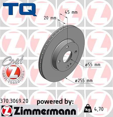 TQ TQ-BD0614 - Тормозной диск autospares.lv